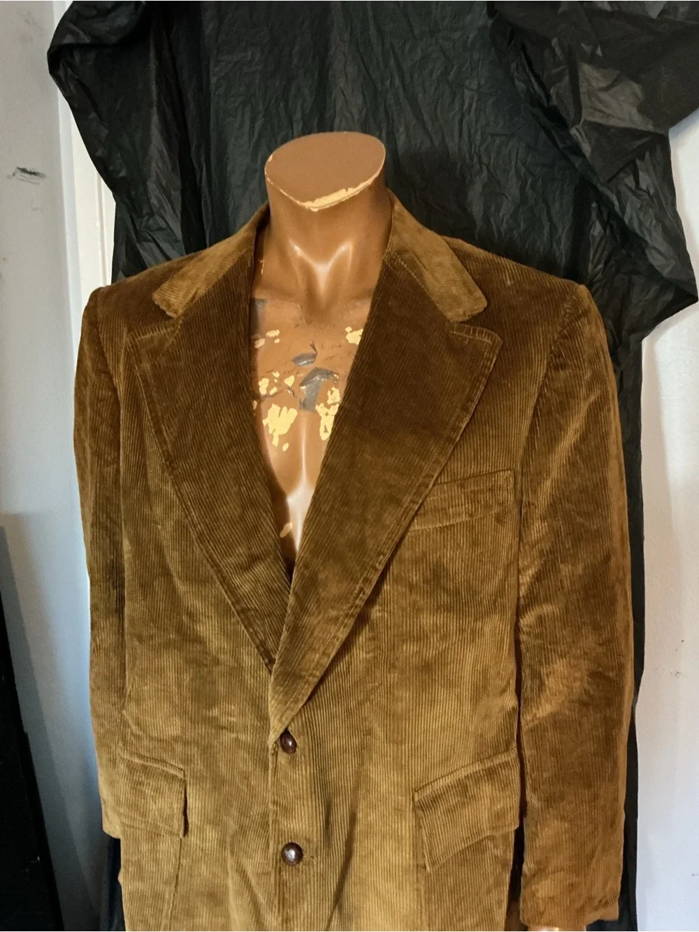 Vintage The Sovereign Barry Corduroy Two Button Lined Sportscoat Blazer Jacket